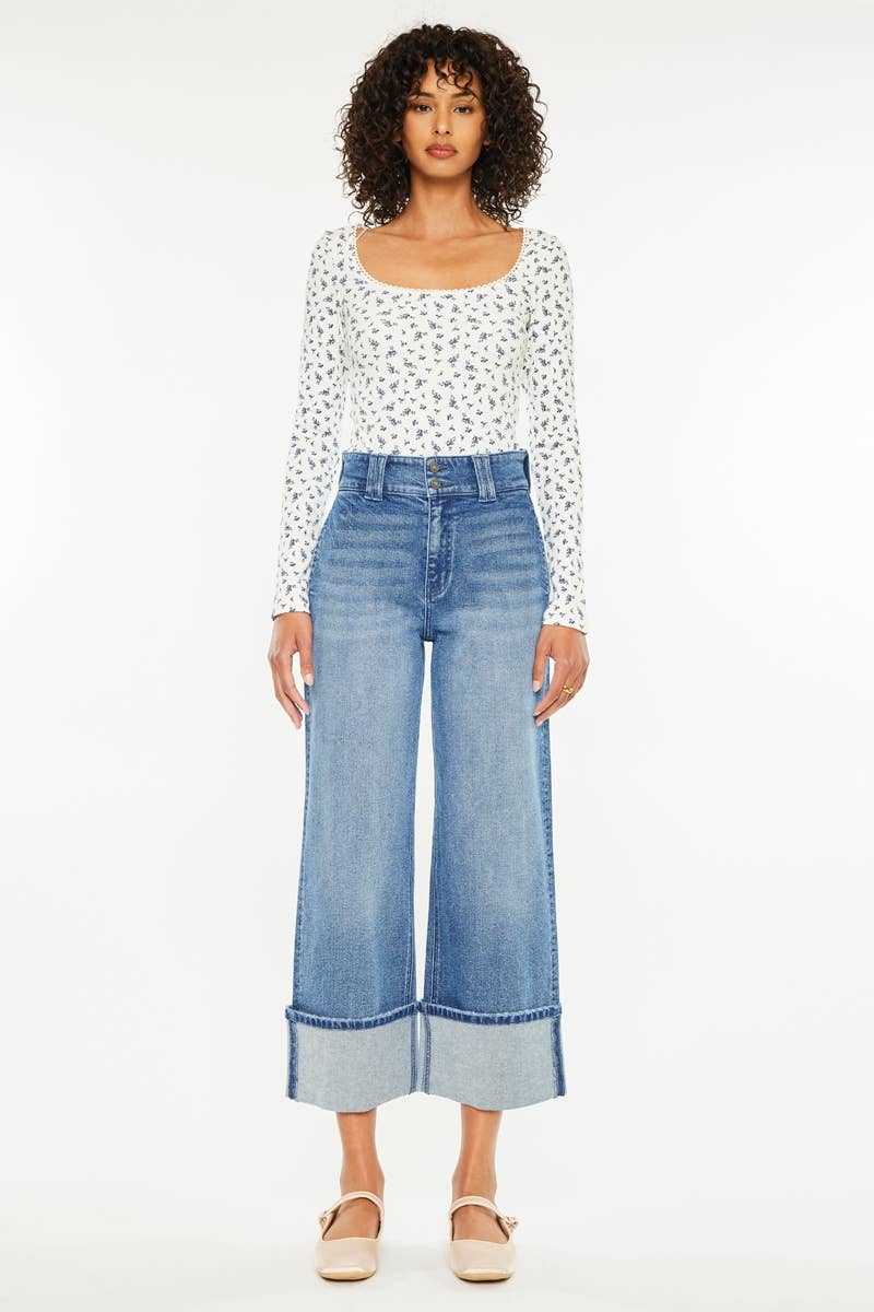 KanCan 90’S CROPPED WIDE JEANS KC5540D