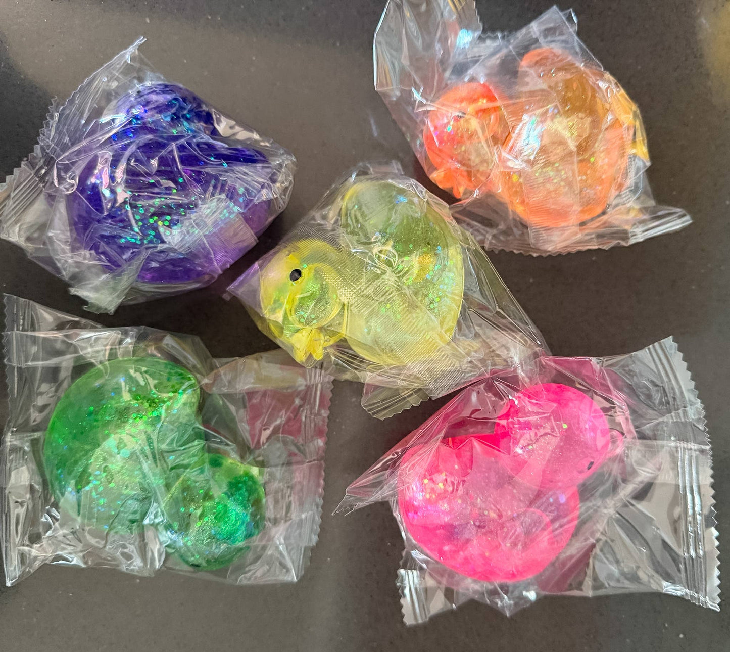 Squishy Squish Maltose Glitter Rubber Duck Stress Toy