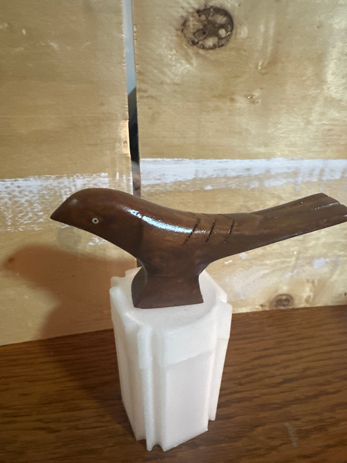 Hand carved wooden bird
