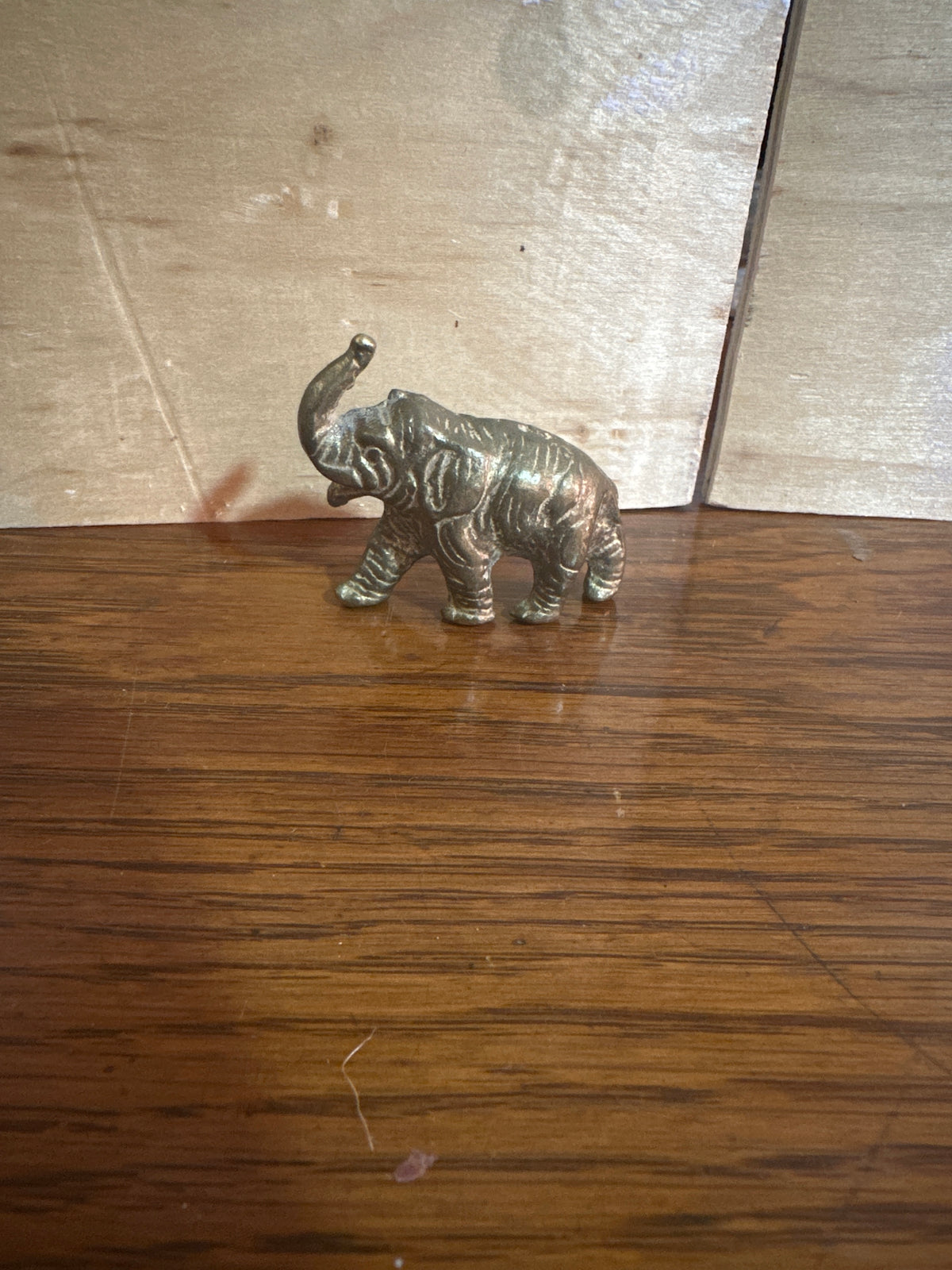 Miniature brass elephant