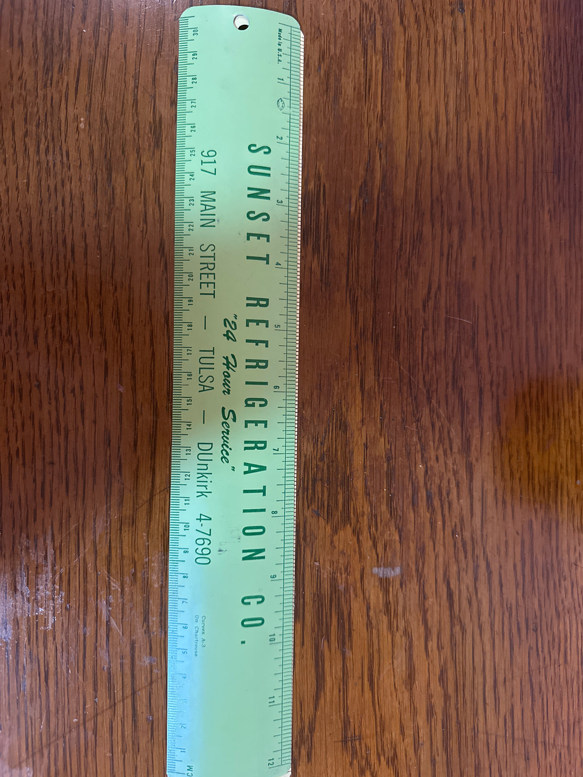 Sunset advertisement ruler