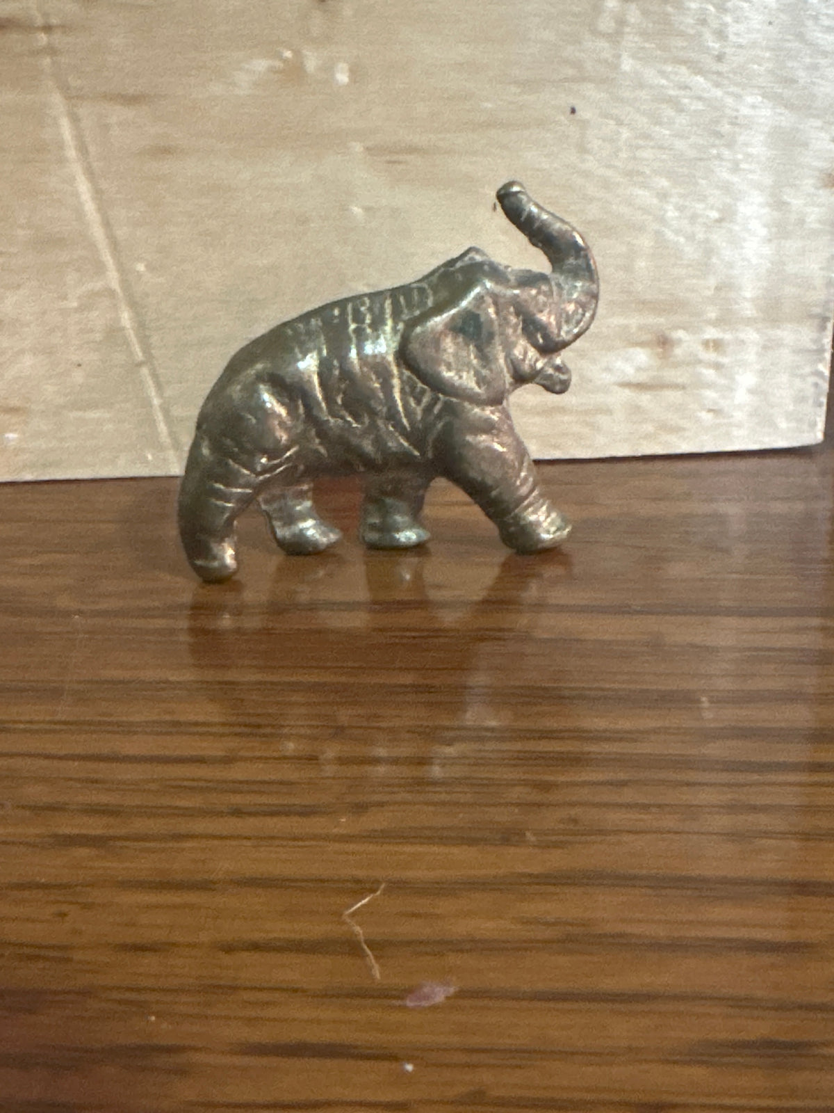 Miniature brass elephant