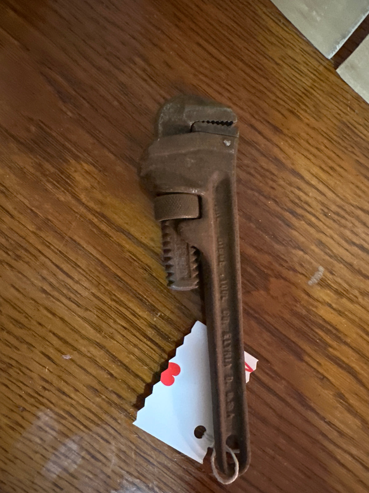 7” pipe wrench