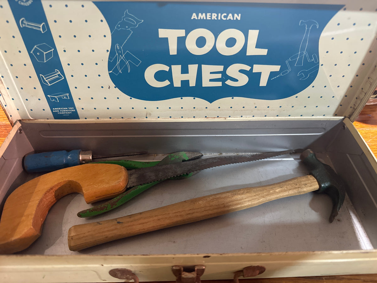 60’s Kids tool chest w/ Tools