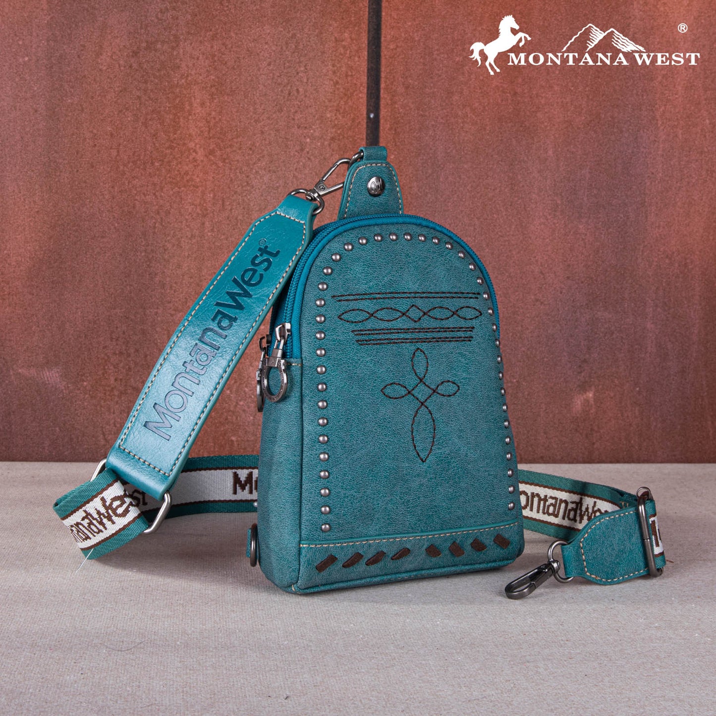 Montana West Embroidered Boot Stitch Sling Bag