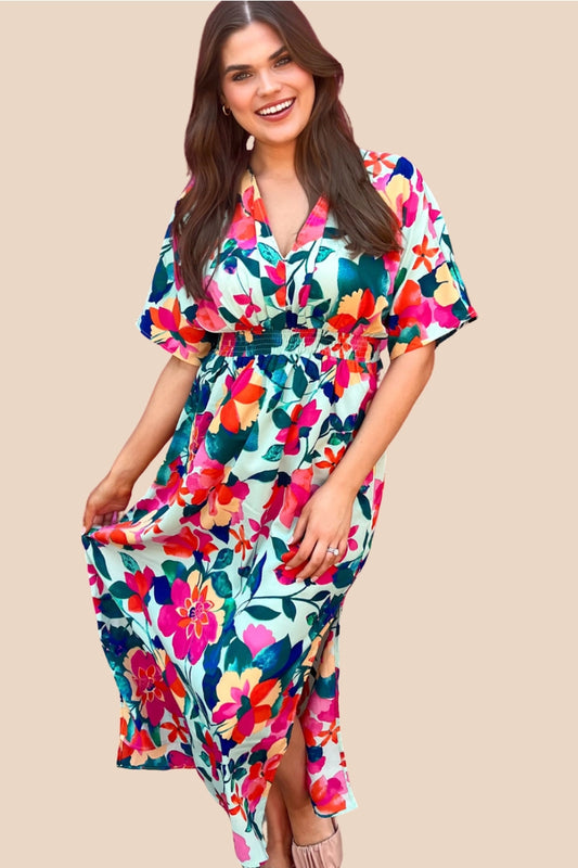 Ocean Mist Floral Dress