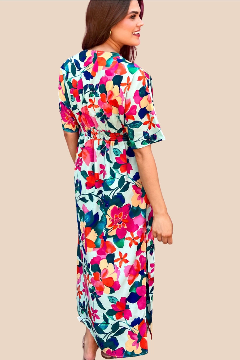 Ocean Mist Floral Dress