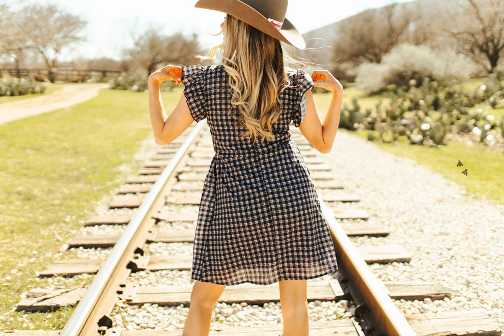 Mustang Moves 2fly B&W Plaid Dress