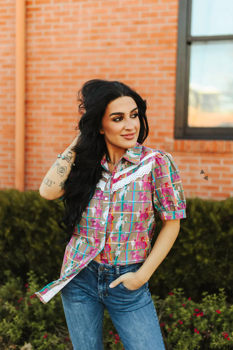 2fly Plaid Posse Short Sleeve Collared Shirt