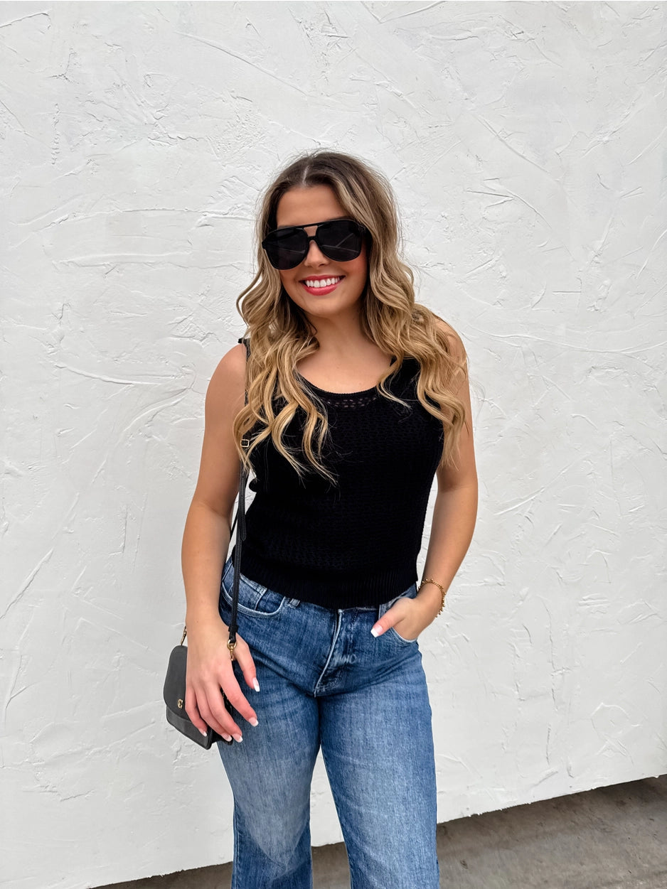 Black Tara Knit Tank